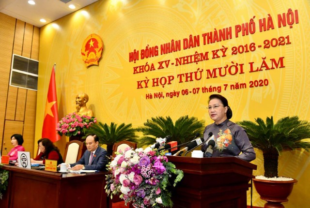 Chủ tịch Quốc hội Nguyễn Thị Kim Ngân phát biểu chỉ đạo tại kỳ họp thứ 15 HĐND TP